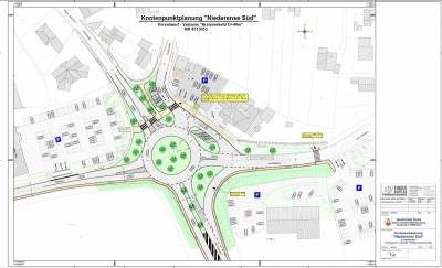 Kreisverkehr Niederense Planungsskizze