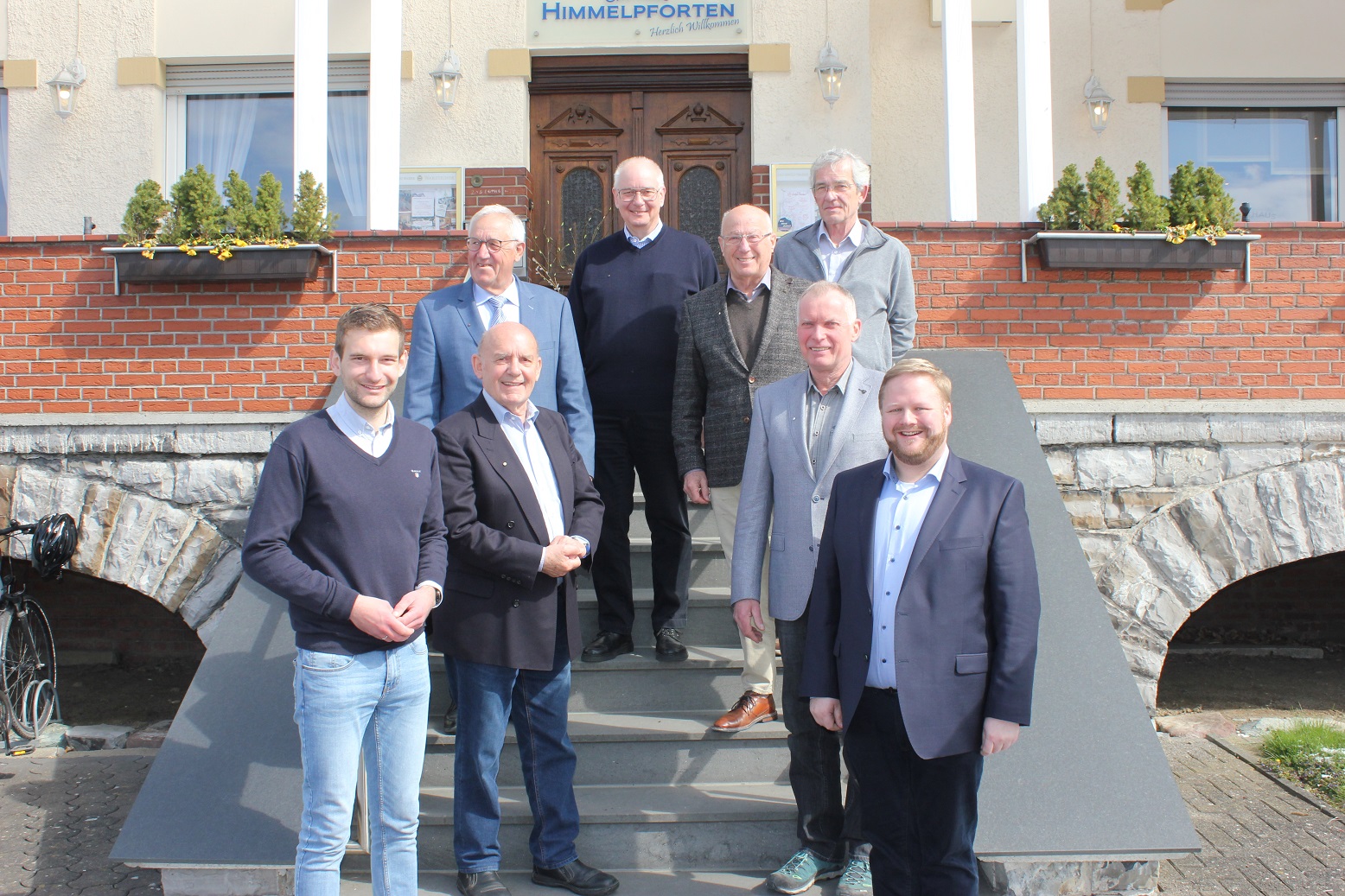 v.l.n.r.: Simon Hennecke, Clemens Tillmann, Paul Schulte, Stephan Veit, Friedrich Nierhoff, Clemens Cramer, Burkhard Mnstermann, Heinrich Frieling
