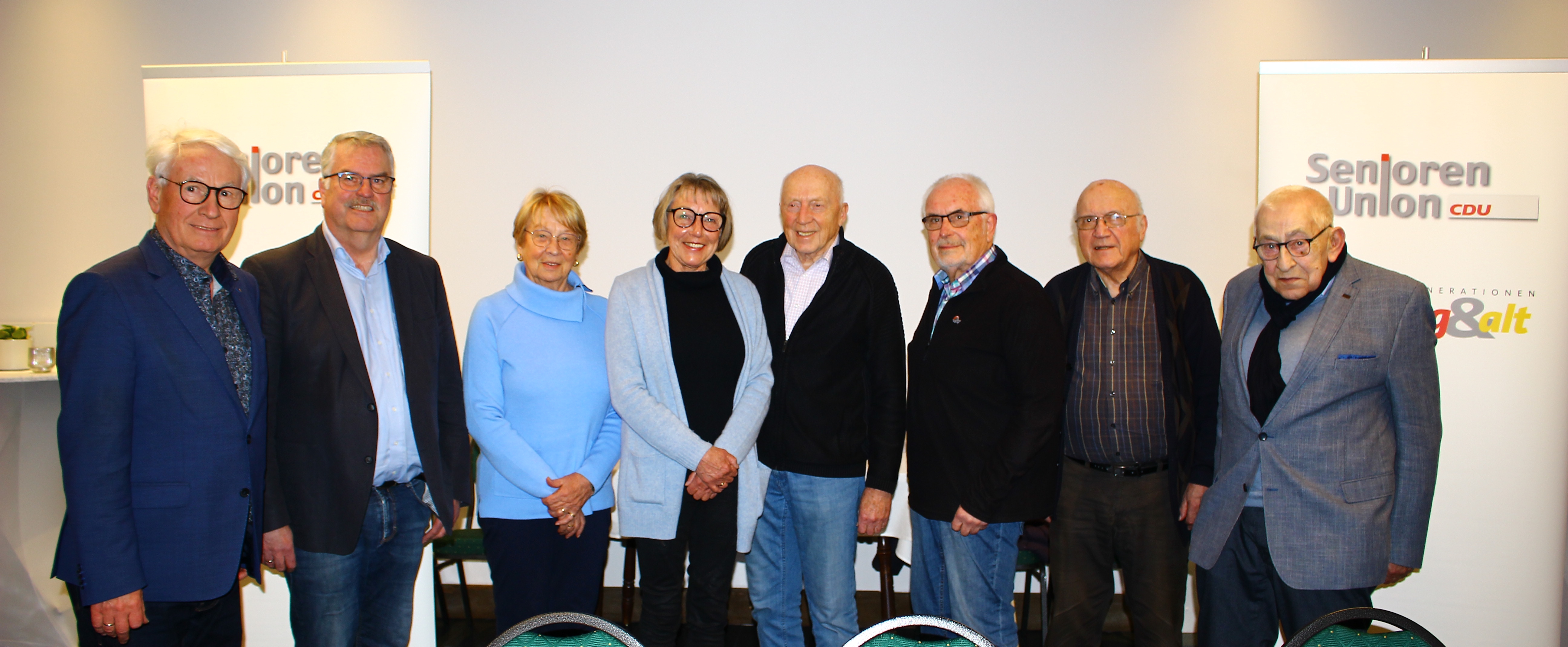 vl.n.r.: Hans-Josef Langesberg, Hubert Kerstin, Reinhild Plger, Gaby Wellie, Jrgen Post, Theo Kies, Dieter Kieseheuer, Rolf-Dieter Golcke
